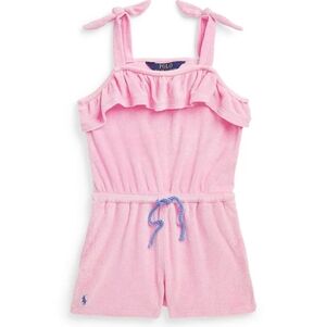 🌸 NWT Polo Ralph Lauren Pink Terry Romper 3T Designer Summer Outfit